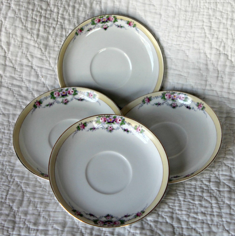 Vintage Meito China Saucer Buffalo Pattern HandPainted Japan Etsy