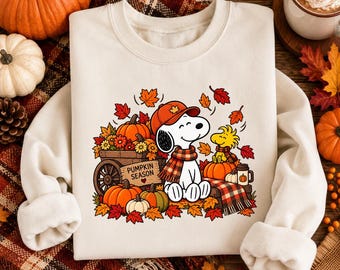 Camiseta de otoño para perros, camiseta de temporada de calabazas, camiseta de perro con dibujos animados, camiseta gráfica de amigos de otoño, camiseta de otoño para Acción de Gracias, regalo acogedor para amantes de los perros