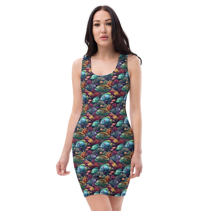 ROUND NECK A-LINE DRESS REEF WARRIOR