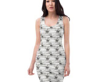 Rhino Black and White Dress