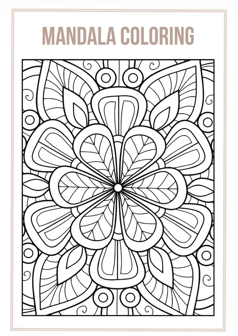 Pattern Colour Page 50 Pages Mandala Coloring Sheet - Etsy