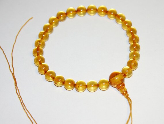 Genuino del Báltico ámbar Collar de color oscuro de cereza Hecho a Mano Natural Cuentas Ámbar