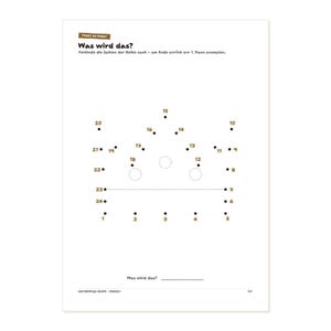 Beschäftigungsheft Kinder PDF 482 Seiten Rätselbuch Reisebingo Labyrinthe Urlaub Autofahrt Malen nach Zahlen Download – Seitenvorschau 2
