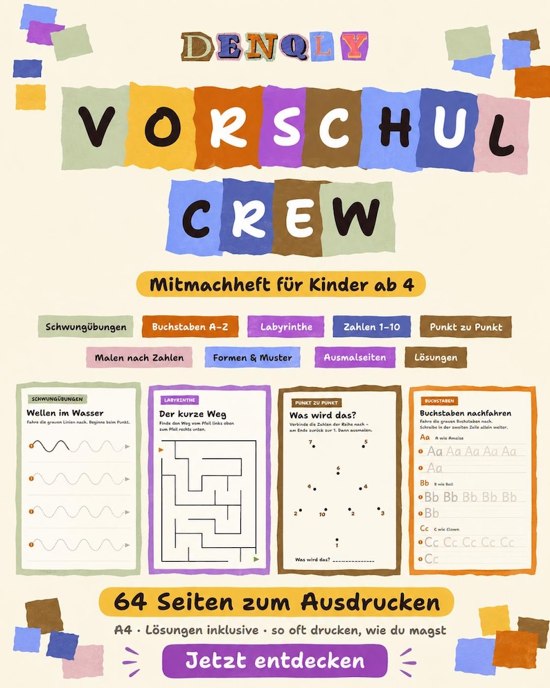 Cover: VORSCHUL CREW – Vorschulheft ab 4