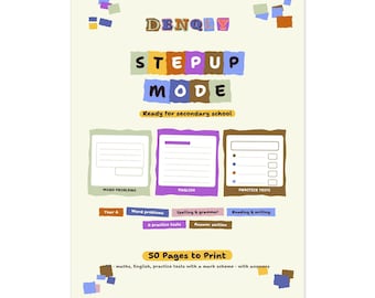 Year 6 Transition Workbook PDF for Secondary School Prep, KS2 Maths and English Practice Worksheets with Answer Key