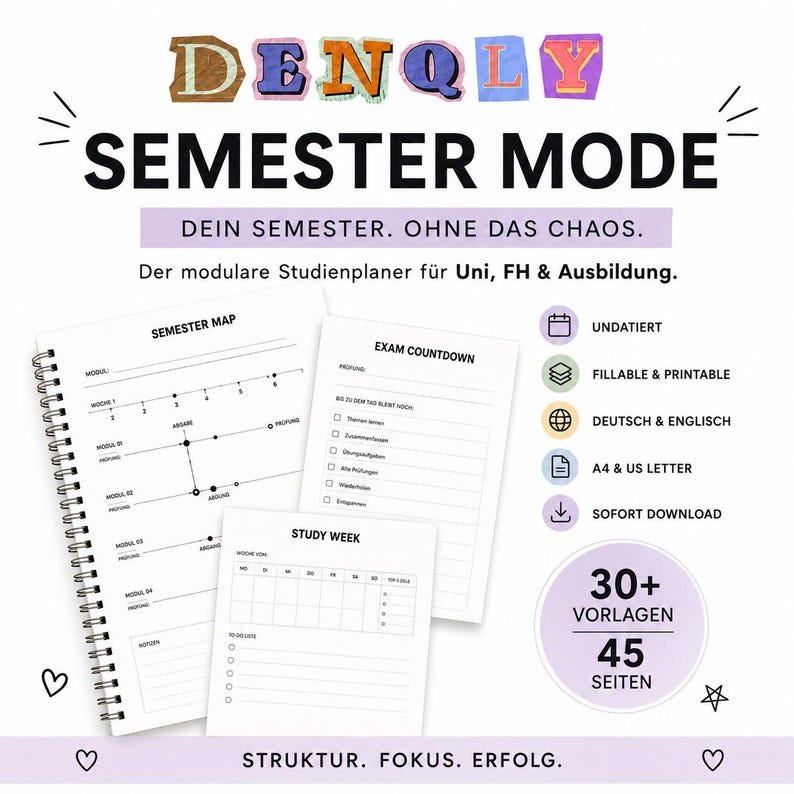 Cover: SEMESTER MODE – Studienplaner