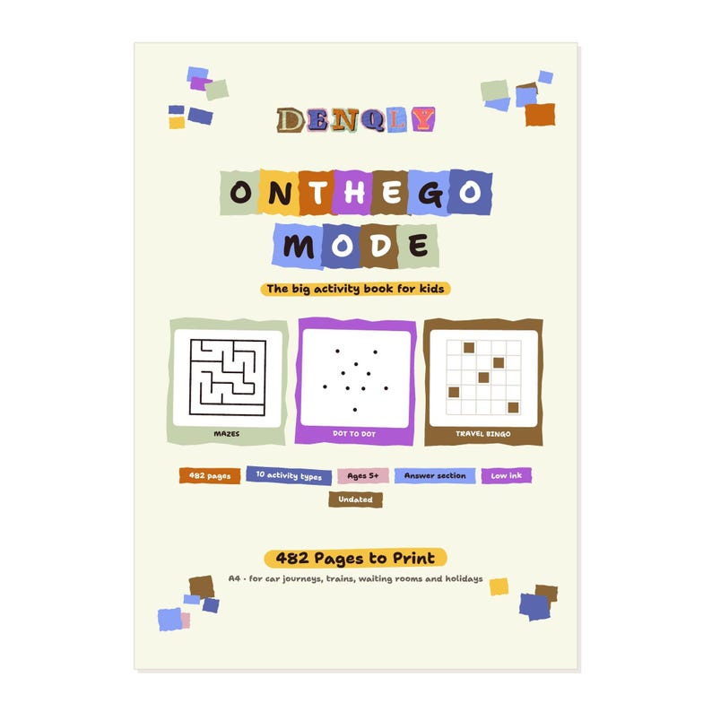 ON THE GO MODE – 482 Page Activity Book for Kids