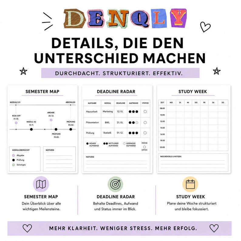 SEMESTER MODE – Studienplaner – Ansicht 3
