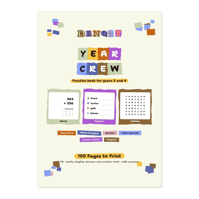 YEAR CREW – Practice Book for Years 3 and 4 with Answers
