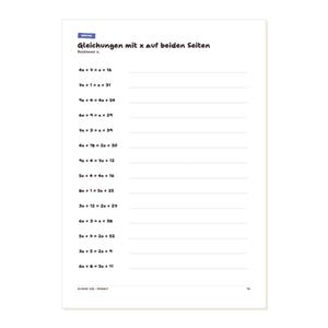 Übungsheft Klasse 7 8 PDF Mathe Deutsch Englisch Lernheft mit Lösungen Terme Gleichungen Grammatik Klassenarbeit Vorbereitung – Seitenvorschau 1