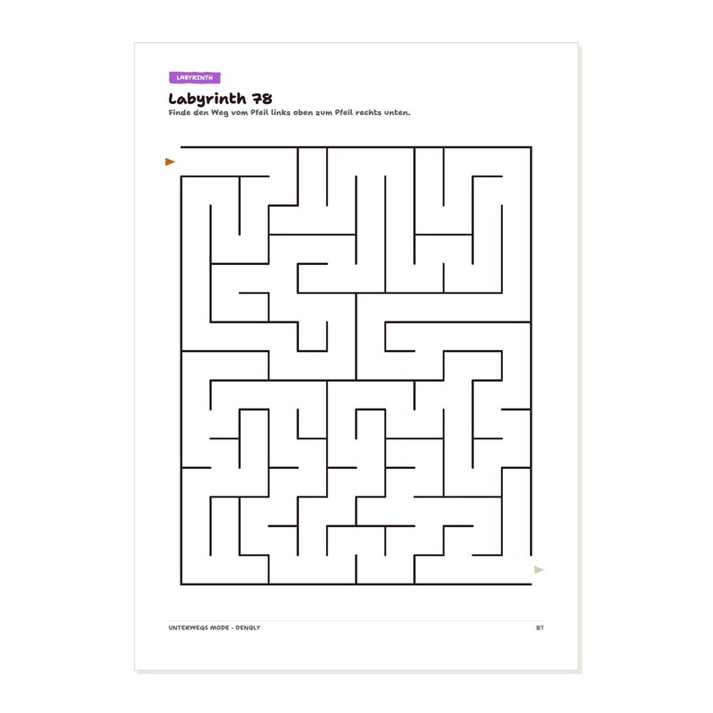 Beschäftigungsheft Kinder PDF 482 Seiten Rätselbuch Reisebingo Labyrinthe Urlaub Autofahrt Malen nach Zahlen Download – Seitenvorschau 1