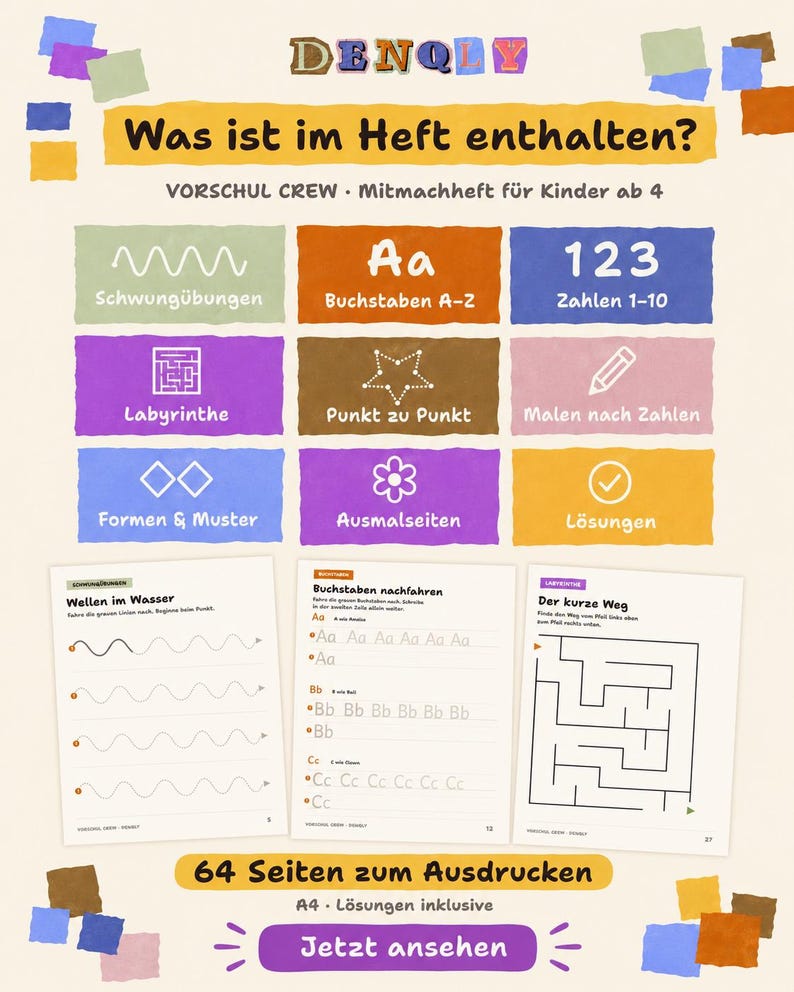 VORSCHUL CREW – Vorschulheft ab 4 – Ansicht 1