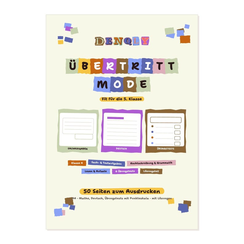 ÜBERTRITT MODE – Fit für die 5. Klasse, mit Übungstests