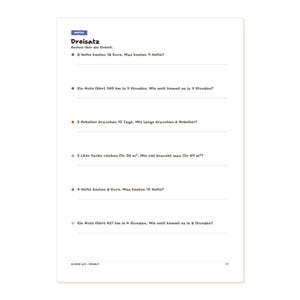 Übungsheft Klasse 6 und 7 PDF Mathe Deutsch Englisch Arbeitsblätter Bruchrechnen Grammatik Zeiten Mittelstufe Lernheft A4 – Seitenvorschau 3