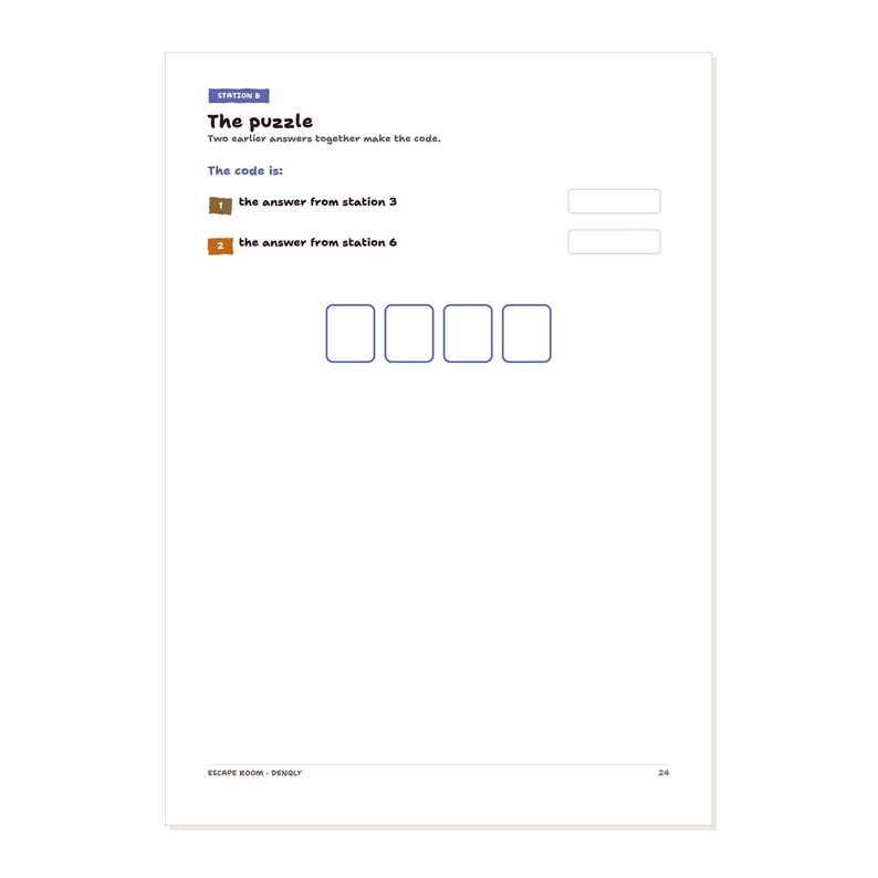 Printable Escape Room Game The Night Train DIY Escape Room Kit Family Game Night Puzzle Party Game Teens and Adults PDF Download – Seitenvorschau 4
