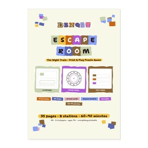 ESCAPE ROOM – The Night Train, Print & Play Puzzle Game