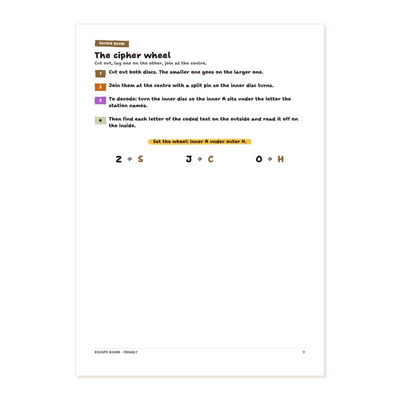 Printable Escape Room Game The Night Train DIY Escape Room Kit Family Game Night Puzzle Party Game Teens and Adults PDF Download – Seitenvorschau 1