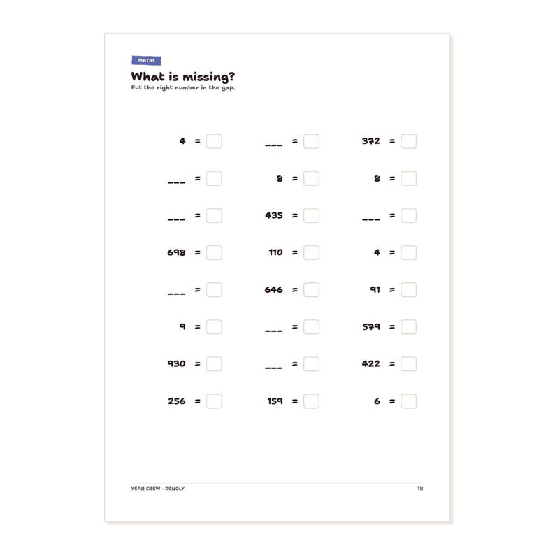 Year 3 and 4 Practice Book PDF Grade 2 3 Maths English German Workbook 100 Pages Printable Activity Sheets with Answers – Seitenvorschau 1