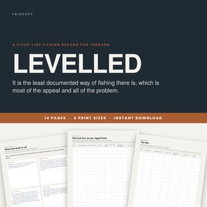 Tenkara Fishing Log Book Printable | Fixed Line Angler Record of Rod and Line Rigged, Kebari Tied On, Pocket Water and Fish PDF (14 Pages)