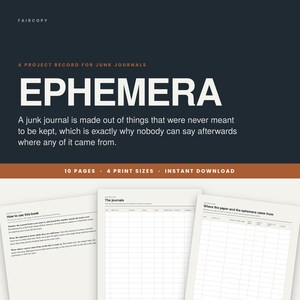 Skräppostdagbok Projektloggbok | Skaparlogg för Ephemera (PDF)