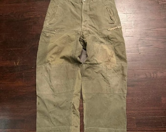 Vintage 1950s french army m47 cargo pants with custom paneling 33