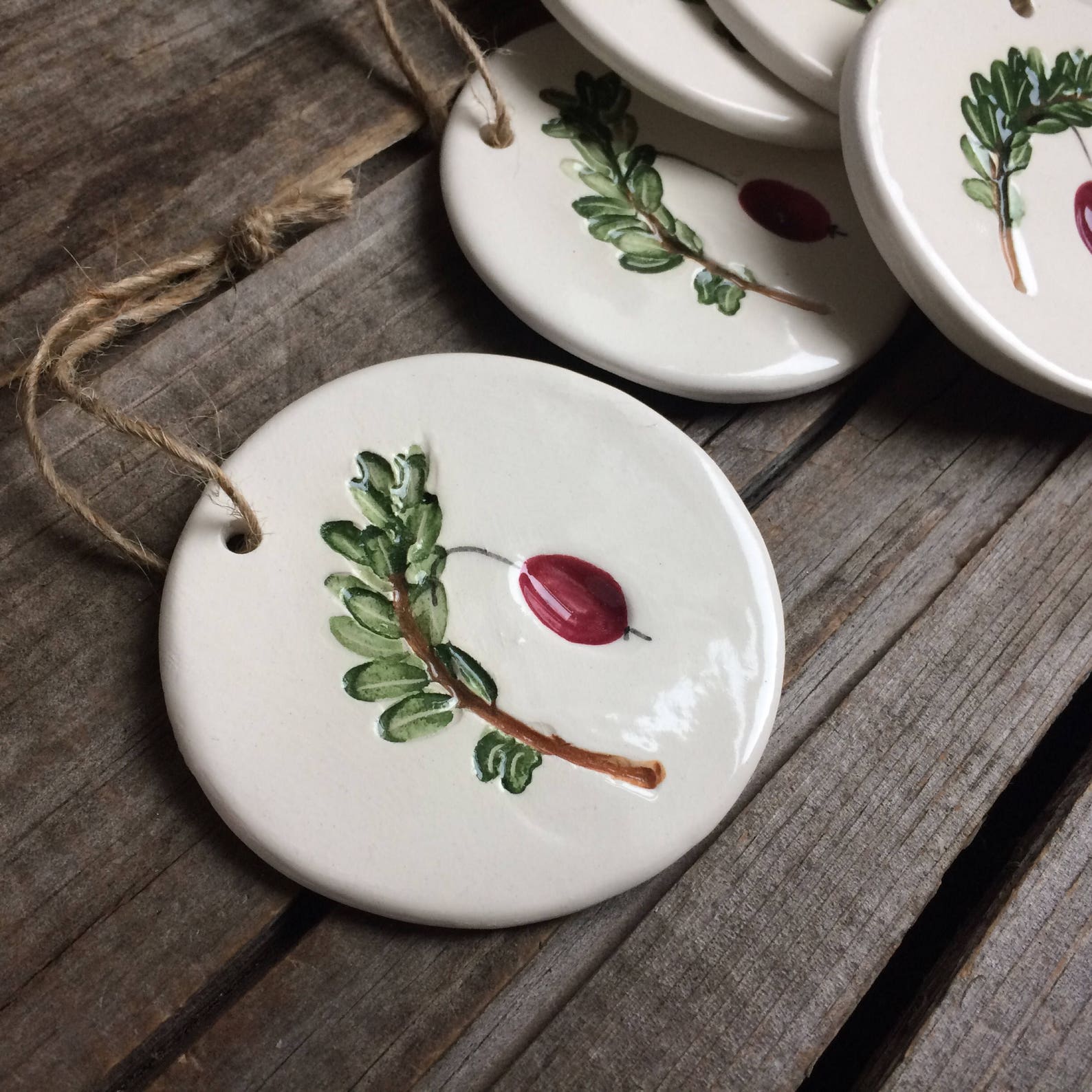 Cranberry Vine Ornament Cape Cod cranberry Ornament 2021 Etsy