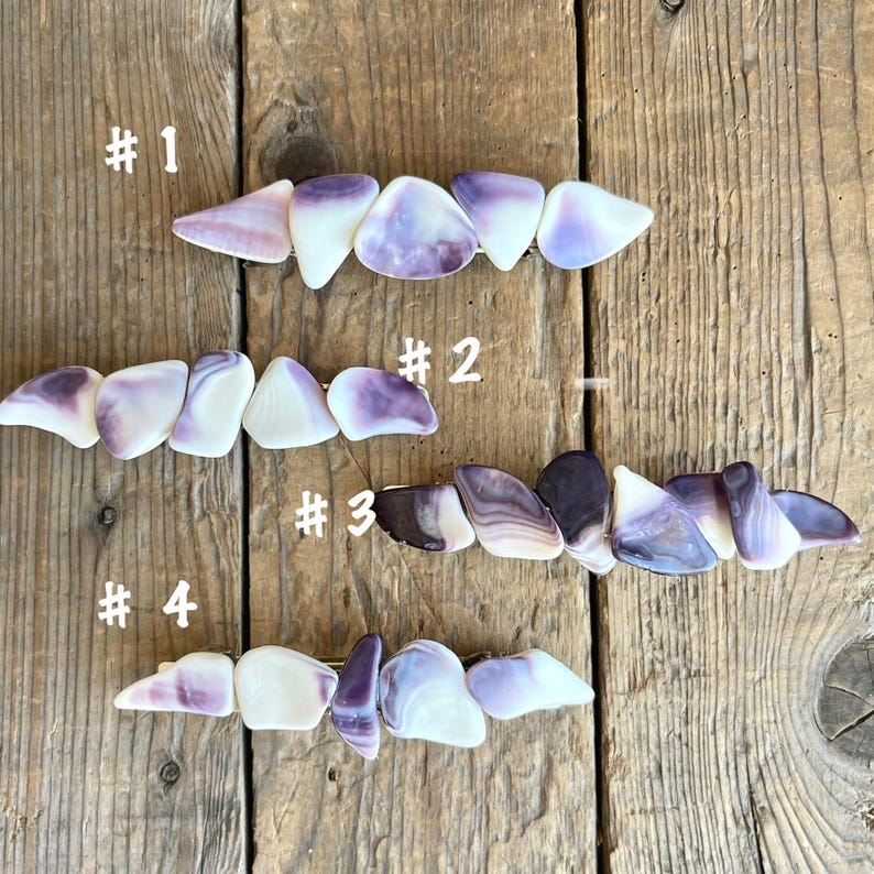 Wampum Barrette : Handmade Wampum Hair Clip, eco-friendly Native American gifts image 17