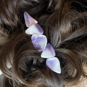 Wampum Barrette : Handmade Wampum Hair Clip, eco-friendly Native American gifts image 4