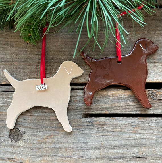 Chocolate Lab Ornament : Handmade Labrador Gifts, Silver Labs, 2026 ornaments,