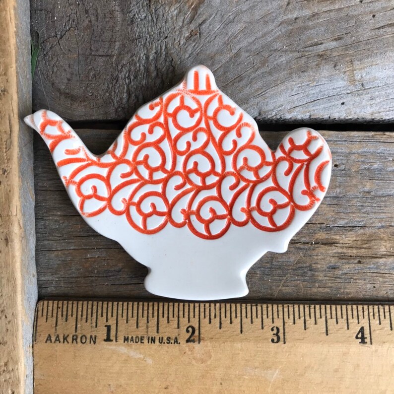 Tea bag Holder Gift for Mom Tea Rest Small teapot dish Etsy