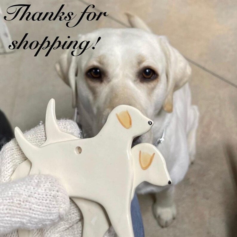 Chocolate Lab Ornament : Handmade Labrador Gifts, Silver Labs, 2026 ornaments, immagine 17