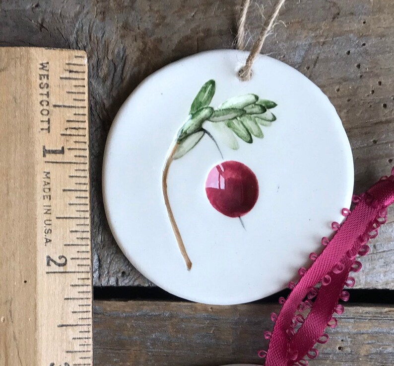 Cranberry Vine ORNAMENT Cape Cod cranberry Ornament ceramic Etsy