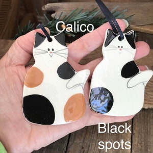 Cat Ornament, new kitten Ornament, handmade cat ornaments, Black cat ornament, Tabby cat Ornament, Gray Cat Ornament, tuxedo cat ornament image 8