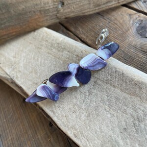 Wampum Barrette : Handmade Wampum Hair Clip, eco-friendly Native American gifts image 7