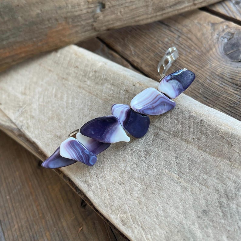 Wampum Barrette : Handmade Wampum Hair Clip, eco-friendly Native American gifts image 7