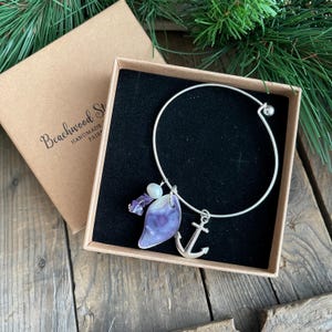 Handmade Wampum Bracelet : Polished quahog shell Jewelry, Buzzards Bay, Cape Cod