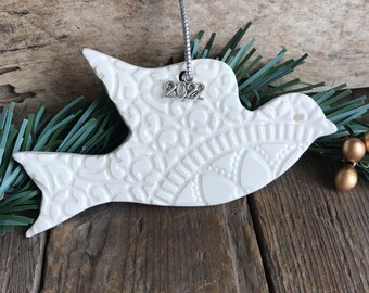 Details about   “In Our Hearts Forever”Dove Christmas Tree Ornament Ships N 24h 