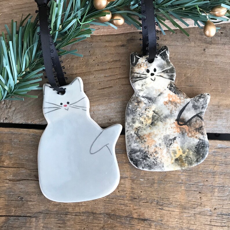 Cat Ornament New Kitten Ornament Handmade Cat Ornaments Etsy