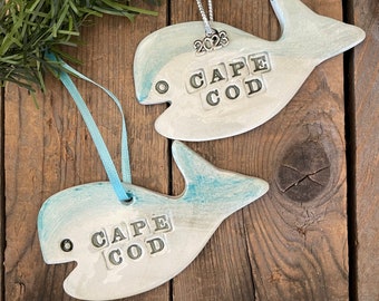 Whale ornament, Ocean themed ornaments, Whale watch gift, eco-friendly Ornaments, 2023 Whale Ornament, Cape Cod Ornament
