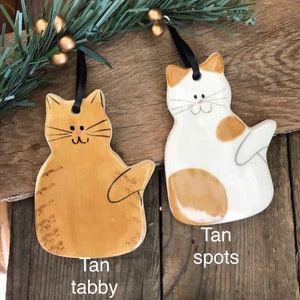 Cat Ornament, new kitten Ornament, handmade cat ornaments, Black cat ornament, Tabby cat Ornament, Gray Cat Ornament, tuxedo cat ornament image 9