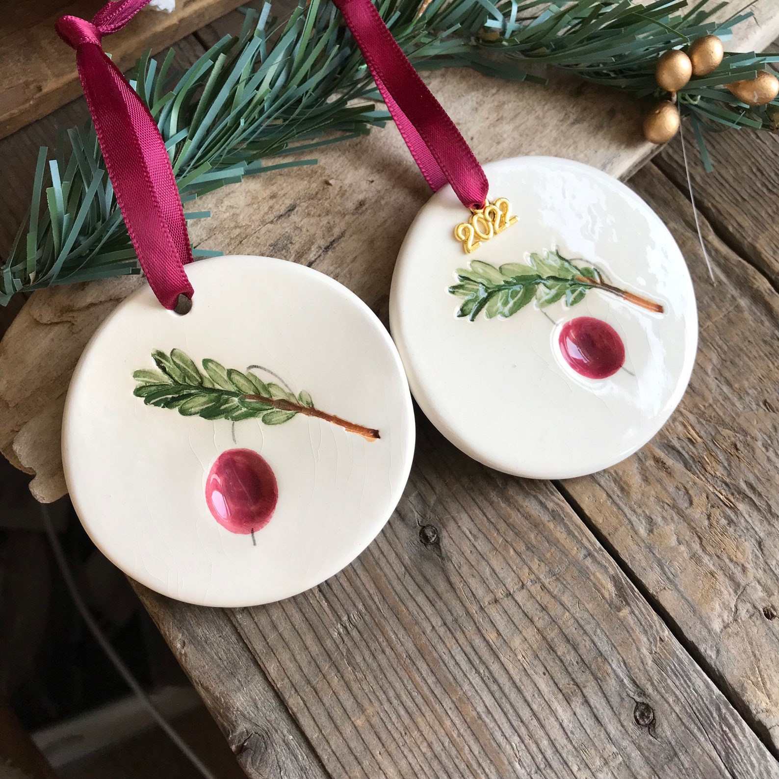 Cranberry Vine Ornament Cape Cod Cranberry Ornament 2022 Etsy