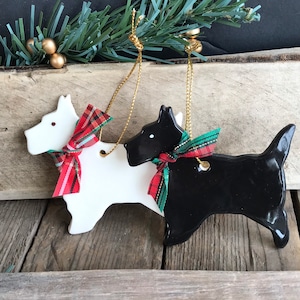 Scottie Dog Ornament, 2023,Scotty Ornament, Scottish Terrier Dog Ornament, Wheaten Terrier Ornament, West Highland Terrier, Westie Ornaments