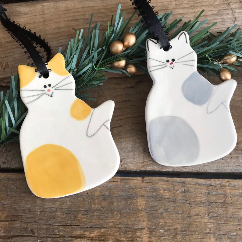 Cat Ornament New Kitten Ornament Handmade Cat Ornaments Etsy