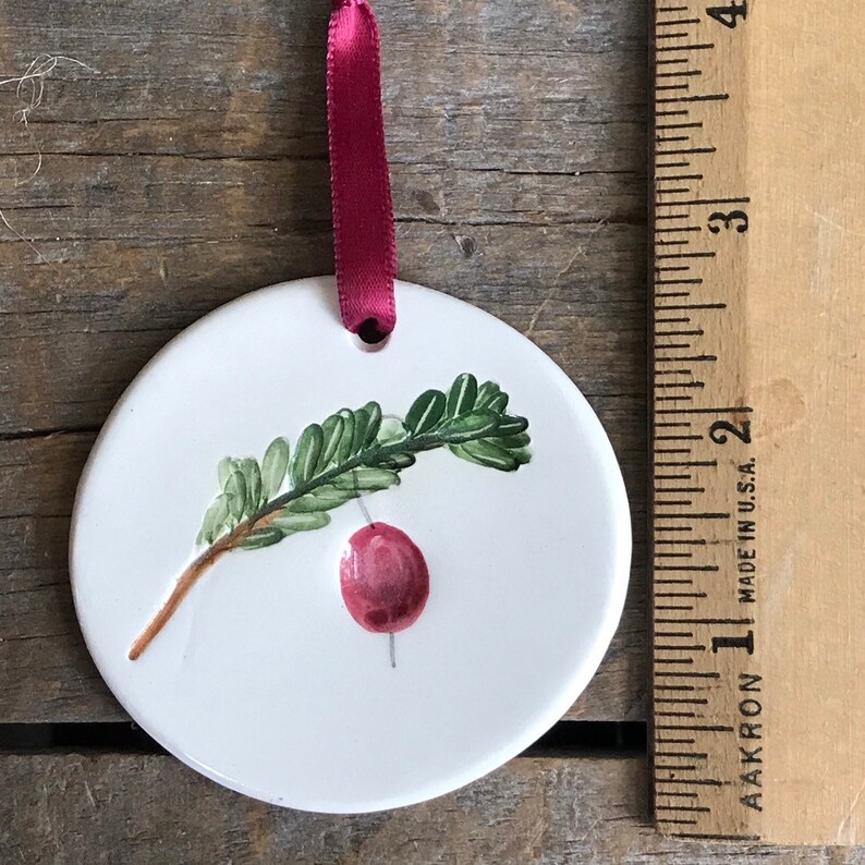 Cranberry Vine ORNAMENT Cape Cod cranberry Ornament ceramic Etsy