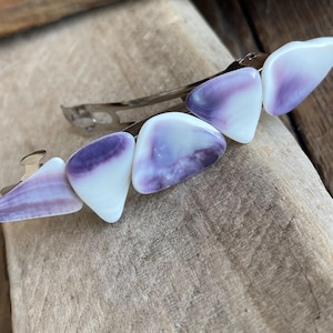 Wampum Barrette : Handmade Wampum Hair Clip, eco-friendly Native American gifts image 1