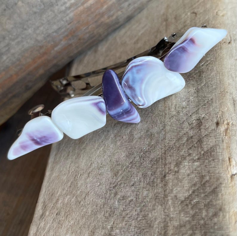 Wampum Barrette : Handmade Wampum Hair Clip, eco-friendly Native American gifts image 13