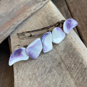Wampum Barrette : Handmade Wampum Hair Clip, eco-friendly Native American gifts image 10
