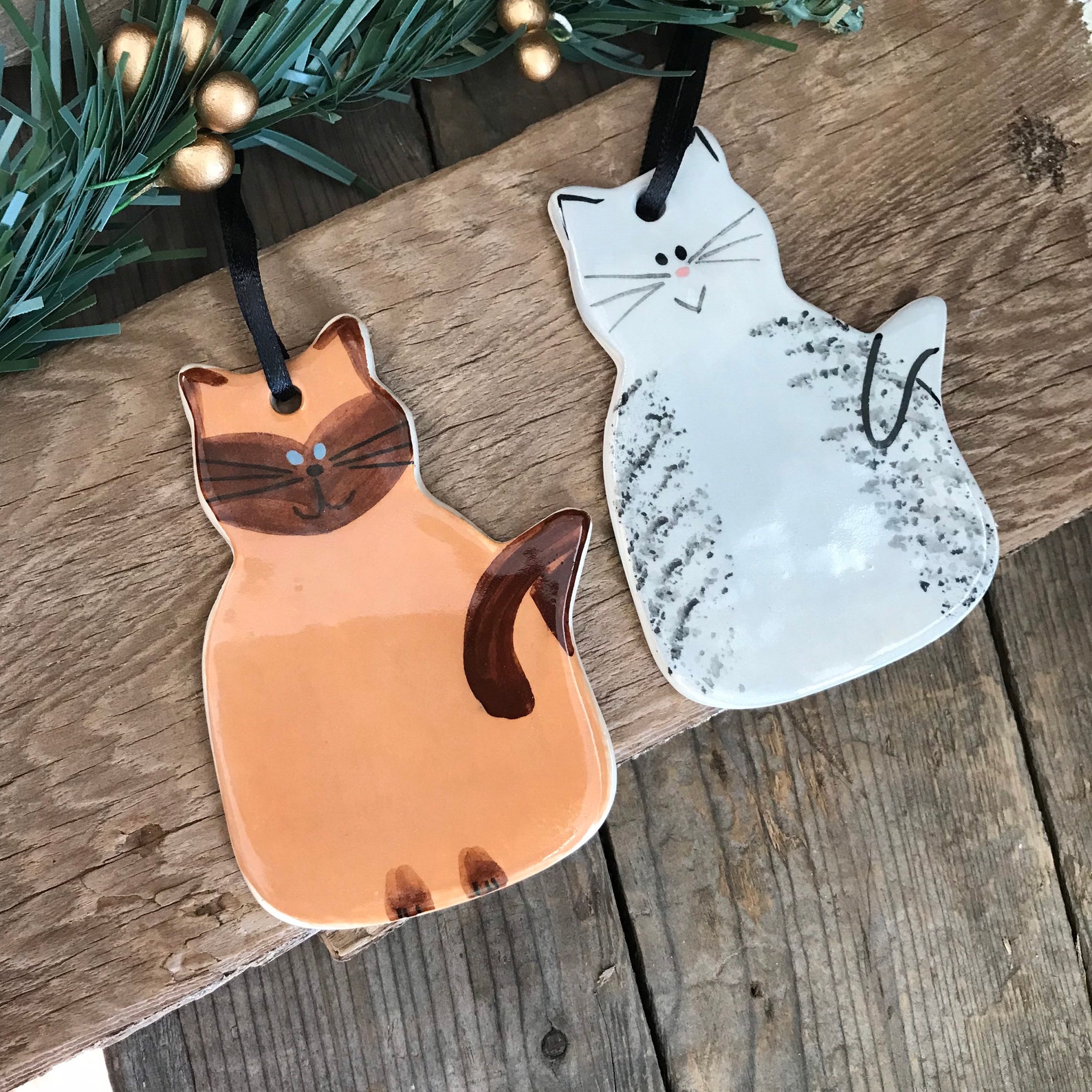 Cat Ornament New Kitten Ornament Handmade Cat Ornaments Etsy
