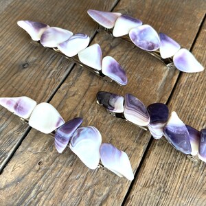 Wampum Barrette : Handmade Wampum Hair Clip, eco-friendly Native American gifts image 16