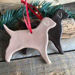 Chocolate Lab Ornament : Handmade Labrador Gifts, Silver Labs, 2026 ornaments, immagine 5